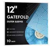 TAKMORK Gatefold Record Sleeves - Fundas protectoras de vinilo para álbum de 30,5 cm, 10 unidades