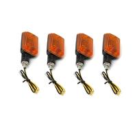 TakohL Luz Senal Giro motocicleta 4 Uds. Intermitentes De Motocicleta Negro/ámbar CB250 Para CB 250 350 400 500 650 900 Shadow 750