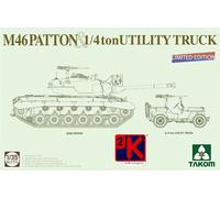 Takom 2117X M46 Patton US Medium Tank & ¼ Ton Utility Truck 1/35 Escala Kit -T48