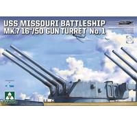 Takom 5015 - 1:72 Uss Missouri Battleship MK.7 16''/ 50 Gun Torreta No.1 - Nuevo