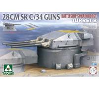 Takom 5016 / Torreta Scharnhorst B 28cm SK C/34 Cañones Kit De Plástico 1/72