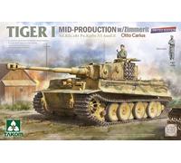 TAKOM TAK2200 TIGER I MID-Production con Zimmerit Pz.Kpfw.VI Otto Carius con figura escala 1:35 maquetas de plástico
