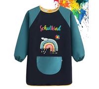 TAKONE - Bata de pintura para niños de 105 a 125 cm, con , impermeable, manga larga, para la escuela de primer grado, manualidades, pintura, bata de tinta, escuela primaria