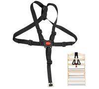 TAKONE Cinturón de seguridad de 5 puntos - Sistema de cinturón ajustable en negro, adecuado para tronas Hauck, accesorios sencillos para bebés