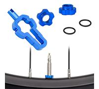 TAKONE Juego de llaves de válvula para bicicleta, extractor de válvulas y tuerca de válvula de bicicleta, 4 en 1 para válvula Presta, inserto de válvula Schrader, extensión de válvula y tuerca de