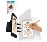 TAKONE Proyector de dibujo para niños a partir de 10 y adultos, juego completo de 9 pulgadas con tablero óptico y soporte para teléfono móvil, incluye caja de regalo, ideal para dibujar, esbozar y