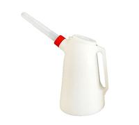 TAKOXIA Jarra medidora de aceite de 2/3/4 litros para caño largo, contenedor de medición graduado de alta densidad para motorcy