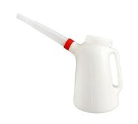 TAKOXIA Jarra medidora de aceite de 2/3/4 litros para caño largo, contenedor de medición graduado de alta densidad para motorcy