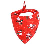 TAKOXIA Pañuelos de Navidad para perros, fáciles de llevar, cómodos, bufanda de Papá Noel, amplia aplicación, baberos, regalo para el hogar
