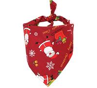 TAKOXIA Pañuelos de Navidad para perros, fáciles de llevar, cómodos, bufanda de Papá Noel, amplia aplicación, baberos, regalo para el hogar