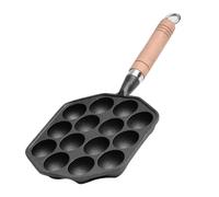 Takoyaki Pan, Bandeja Para Hornear Takoyaki, 14 Agujeros, Molde Antiadherente Para Bolas De Carne De Pulpo De Hierro Fundido Con Mango Desmontable Para Hacer Bolas De Tortitas