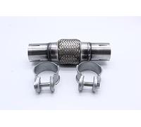 TAKPART Tubo de reparación universal flexible tubo de escape + 2 abrazaderas para 45 x 150 mm/210 mm