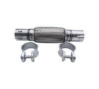 TAKPART Tubo de reparación universal flexible tubo de escape + 2 abrazaderas para 45 x 150 mm/270 mm