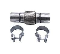 TAKPART Tubo flexible universal para reparación, tubo de escape + 2 abrazaderas para 50 x 100 mm/208 mm