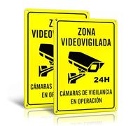 TAKULA 30 * 20CM Cartel Zona Videovigilada Camara de Vigilancia,Cartel Zona Videovigilada Homologado, Alarma Securitas Direct