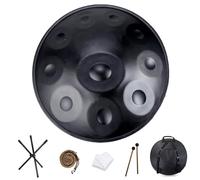 TAKUNE HANDPAN DRUM 9/10/12 Notas Handpan De Acero 440hz/432hz Instrumento De Tambor De Mano De Acero 22 Pulgadas En D Percusión Armónica Menor For Curación De Sonido, Meditación Personal (Color : Bl