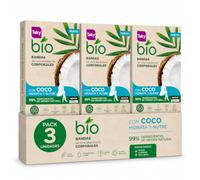 Taky Bio Bandas de Cera Corporales con Coco Pack 3 Unidades | 48 Bandas Depilatorias + 6 Toallitas Post Depilación | 99% Ingredientes de Origen Natural | Depilación Corporal Mujer