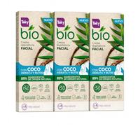 Taky Bio Crema Depilatoria Facial con Coco 20 ml, Pack de 3 Unidades, 89% Ingredientes de Origen Natural, Hidratante y Nutritiva, Fácil Enjuague, Aplicación Precisa, Vegan Friendly