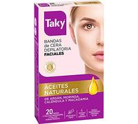 Taky Kit de Depilación Facial con Cera Natural 24 Tiras para Cara de 72 ml, Depilación Facial Unisex para Adultos
