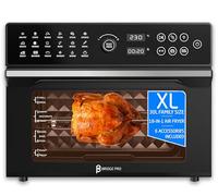 tal Air Fryer Oven With Rotisserie, Full Accessory Set - XL Family Sized 18-in-1 Preset, Dual Cook, Smart Dial, 360° Hot Air Circulation, Time & Temp Controlled, Fast Cooking - 1800W