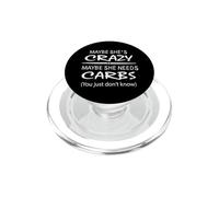 Tal Vez Ella está Loca Tal Vez Ella Necesita carbohidratos Divertido Keto PopSockets PopGrip para MagSafe