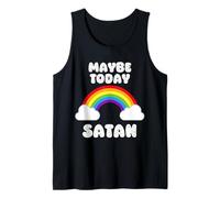Tal vez hoy Satán divertido diseño de arco iris LGBTQ Camiseta sin Mangas