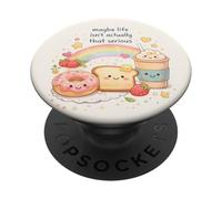 Tal Vez la Vida no es Realmente Tan Serio Kawaii PopSockets PopGrip Adhesivo