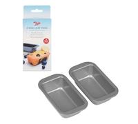 Tala 2 mini moldes para hornear pan, antiadherente, molde de pan para esparcir el calor uniforme para mini pan, pan de plátano y pasteles de libra - Bandeja de horno de acero al carbono, asas planas