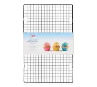 Bandeja Alargada para refrigeración de Pasteles, de Chef Aid, Plateada, Negro, 40 x 25cm