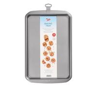 Tala Bandeja rectangular antiadherente, ideal para hornear y cocinar, acero al carbono, asas anchas y planas, apta para lavavajillas y congelador, 25 cm x 38 cm