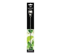 Tala Cuchara de cóctel de acero inoxidable, cuchara de bar de 27,5 cm con extremo pesado, mango en espiral y machacador, doble extremo para mezclar, capas y triturar, apta para lavavajillas
