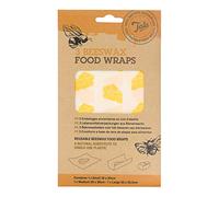 Tala Envolturas Reutilizables de Cera de Abeja, diseño de Queso, 3 Bolsas de 18 x 20 cm, 25 x 28 cm y 33 x 35,5 cm