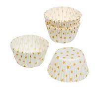 Tala FSC - Cajas de papel para cupcakes, paquete de 32 moldes ecológicos para hornear, diseño de estrellas pequeñas, forros para cupcakes de tamaño estándar