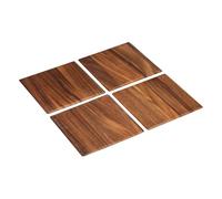Tala Manteles Cuadrados de Madera de Acacia lacada, Ideales para Servir, cenar y exhibir Alimentos, Juego de 4 con Cada Tabla de 25 x 25 x 0,8 cm, lo Que los Convierte en un Lugar