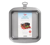 Tala Molde cuadrado para tartas de 20 cm, antiadherente, distribución uniforme del calor, para pasteles, lasaña o pastel de pastor, acero al carbono, asas anchas y planas, apto para lavavajillas y