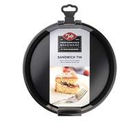 Tala Performance - Molde redondo para sándwich de base suelta, acero al carbono de calibre profesional con revestimiento antiadherente Eclipse Premium, molde para tartas de 23 cm / 9 pulgadas; para hornear, esponjas, tartas de queso