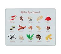 Tala Spice Design - Tabla de cortar de vidrio templado y protector de encimera, herramienta multifuncional antideslizante para proteger las superficies de trabajo mientras preparas alimentos, mide 30