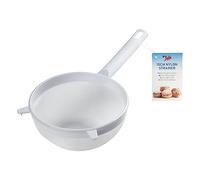 Tala Tamiz de nailon blanco de 15 cm, perfecto para colar, enjuagar y lavar una amplia selección de alimentos, incluyendo arroz, frijoles de pulso, ensalada, frutas y verduras, apto para lavavajillas