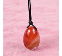 Taladro 30 * 20 MM Huevo Yoni 100% Piedra Natural Jade Cristal Huevo Bola Mineral Masaje Kegel Músculo Del Suelo Pélvico,red Agate 30x20mm
