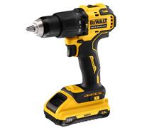 DeWalt Taladro percutor DCD709D2T-QW sin escobillas XR 18V, 2 baterías Li-Ion 2Ah y cargador XR