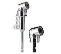 Taladro angular, accesorio de taladro, adaptador de enchufe giratorio, 2 piezas de vástago hexagonal de ángulo recto de 105°, 10 puntas de destornillador cortas en ángulo de 90° y extensión de broca