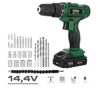 Taladro atornillador 20v koma tools - batería 2,0ah - cargador - 27 a