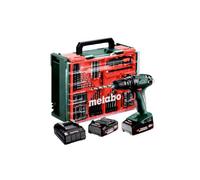 Taladro - Atornillador de Percusion de bateria SB 18 Set Taller portatil METABO