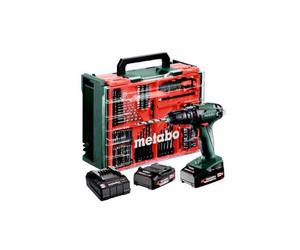 Taladro - Atornillador de Percusion de bateria SB 18 Set Taller portatil METABO