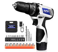 Taladro Atornillador eléctrico sin cable con batería de 1300mAh Luz LED 23pcs Estuche de accesorios grati Herramienta eléctrica Velocidad Ajustable 1 Batería