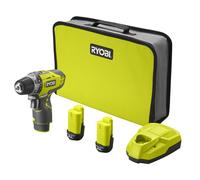 Taladro atornillador inalámbrico Ryobi R12DD-220S de 12 V (2 baterías de 2,0 Ah)