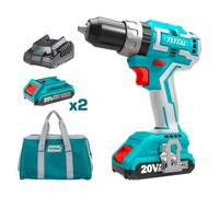 Taladro atornillador inalámbrico TOTAL con percusión, 20 V Li-ion, sin escobillas, 2000 mAh, industrial TIDLI20608