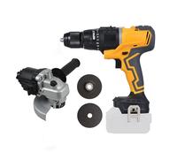 Taladro Atornillador Inalámbrico Weytoll con Módulo de Amoladora Angular para Makita 20 V, Juego de Destornillador Inalámbrico 2 en 1 y Amoladora Angular para Taladrar, Esmerilar, Pulir y Atornillar