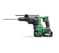 Taladro atornillador y cincelador inalámbrico HIKOKI de 18 V sin escobillas de 3,2 J (SDS-plus) con portaherramientas intercambiable para taladrar hormigón hasta Ø 26 mm DH1826DCWUZ