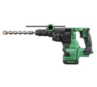 Taladro atornillador y cincelador inalámbrico HIKOKI de 18 V sin escobillas de 3,2 J (SDS-plus) con portaherramientas intercambiable para taladrar hormigón hasta Ø 26 mm DH1826DCW3Z